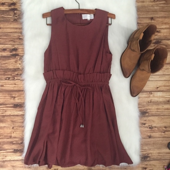 J.O.A. Ruffle Paperbag Waist sleeveless Mini Dress - Picture 5 of 8
